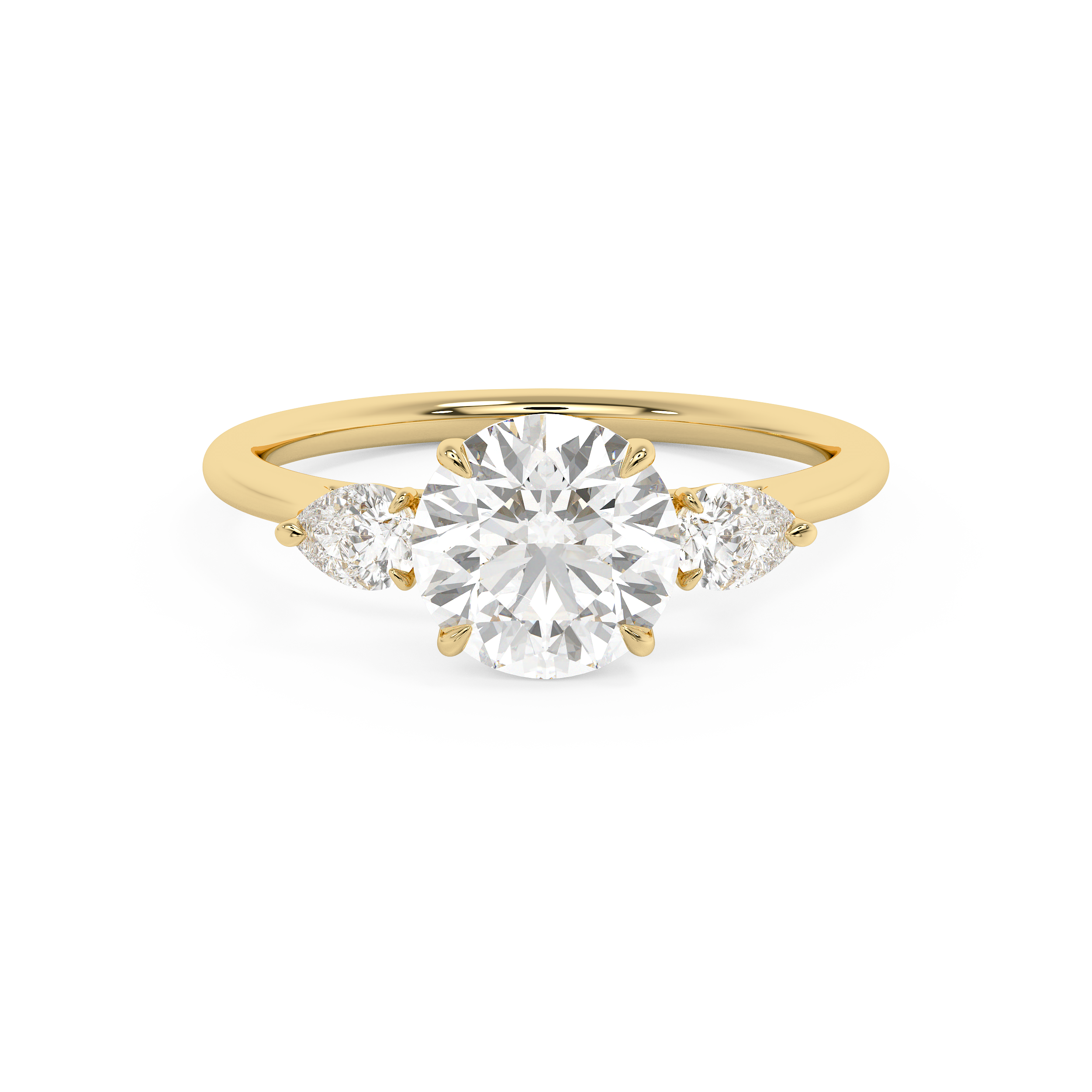 Emerald Solitaire Lab Grown Diamond Engagement Ring
