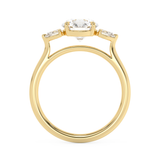 Emerald Solitaire Lab Grown Diamond Engagement Ring
