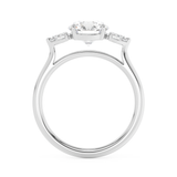 Emerald Solitaire Lab Grown Diamond Engagement Ring