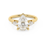 Emerald Solitaire Lab Grown Diamond Engagement Ring