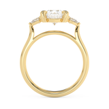 Emerald Solitaire Lab Grown Diamond Engagement Ring