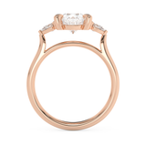 Emerald Solitaire Lab Grown Diamond Engagement Ring