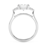 Emerald Solitaire Lab Grown Diamond Engagement Ring