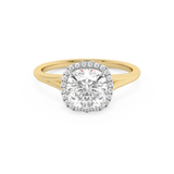 Emerald Solitaire Lab Grown Diamond Engagement Ring