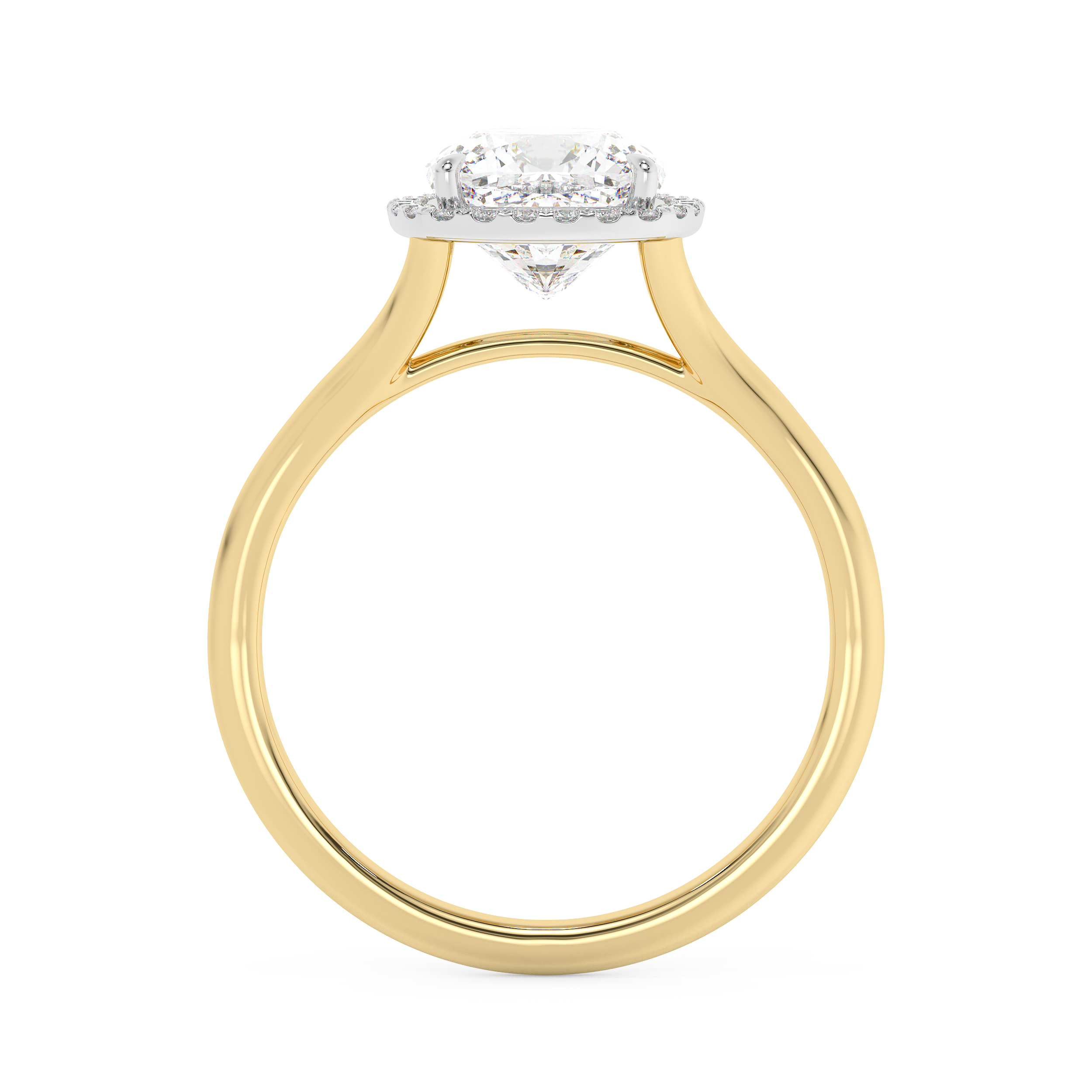 Emerald Solitaire Lab Grown Diamond Engagement Ring
