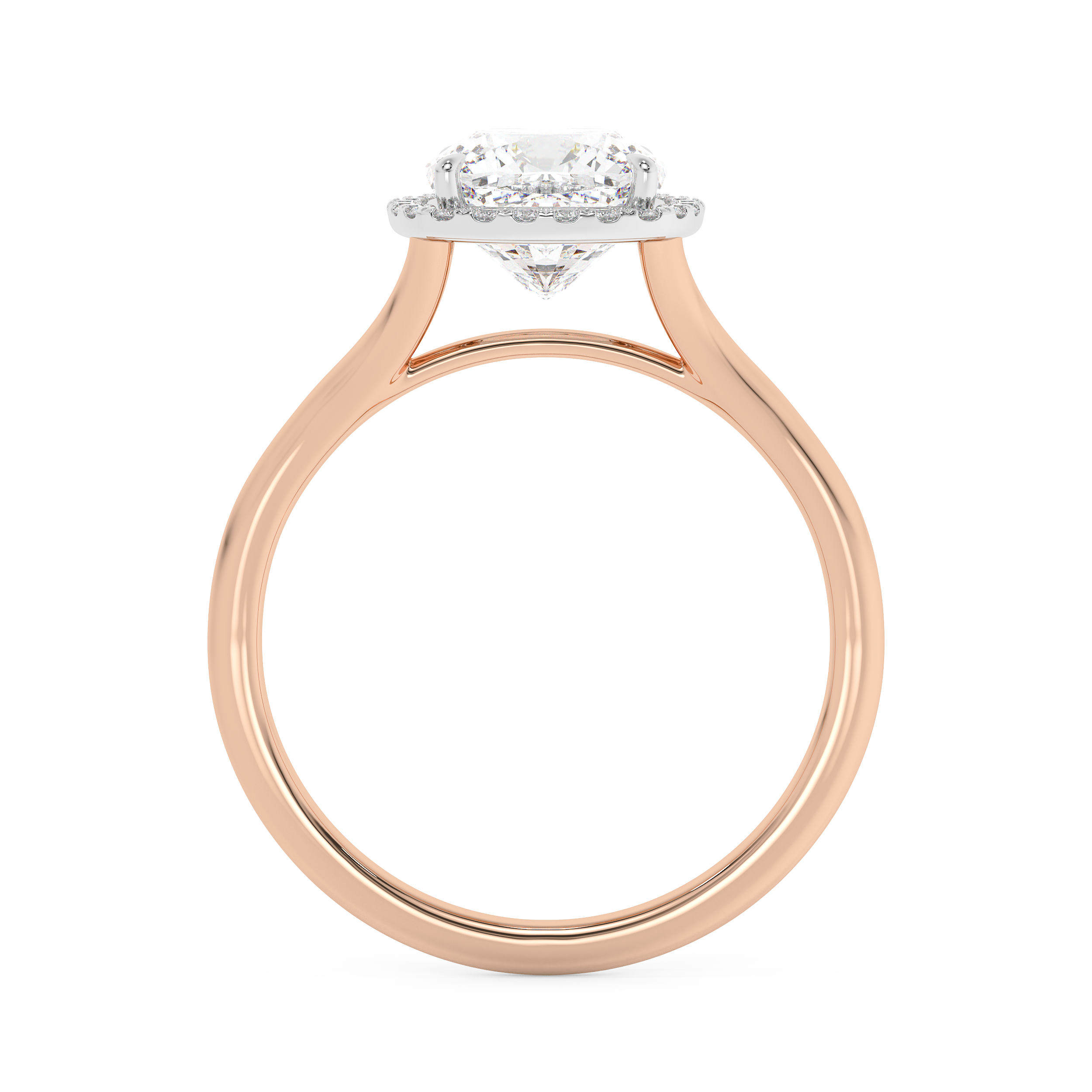 Emerald Solitaire Lab Grown Diamond Engagement Ring