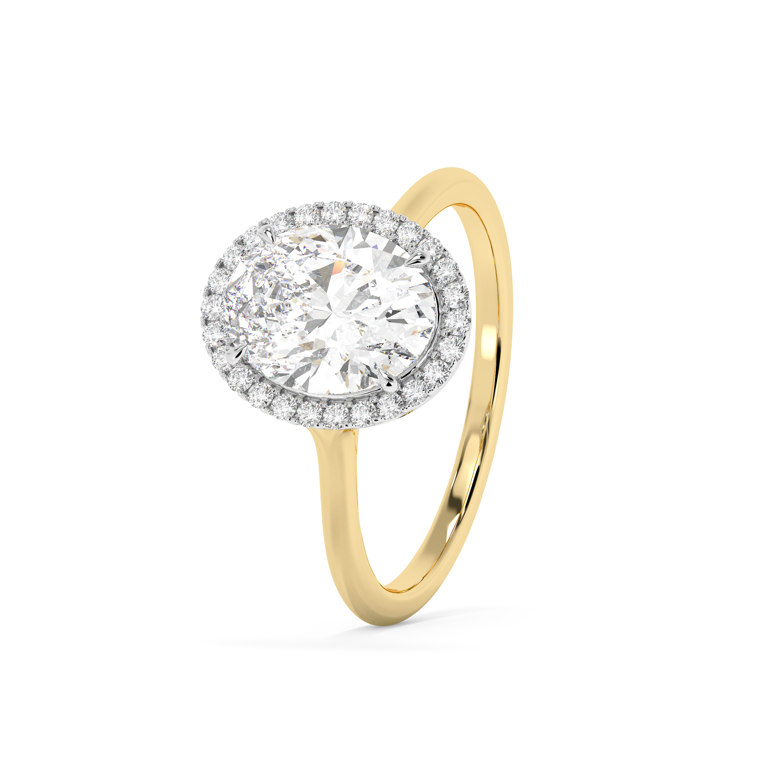 Emerald Solitaire Lab Grown Diamond Engagement Ring