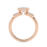 Emerald Solitaire Lab Grown Diamond Engagement Ring
