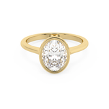 Emerald Solitaire Lab Grown Diamond Engagement Ring