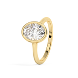 Emerald Solitaire Lab Grown Diamond Engagement Ring