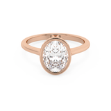 Emerald Solitaire Lab Grown Diamond Engagement Ring