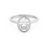 Emerald Solitaire Lab Grown Diamond Engagement Ring