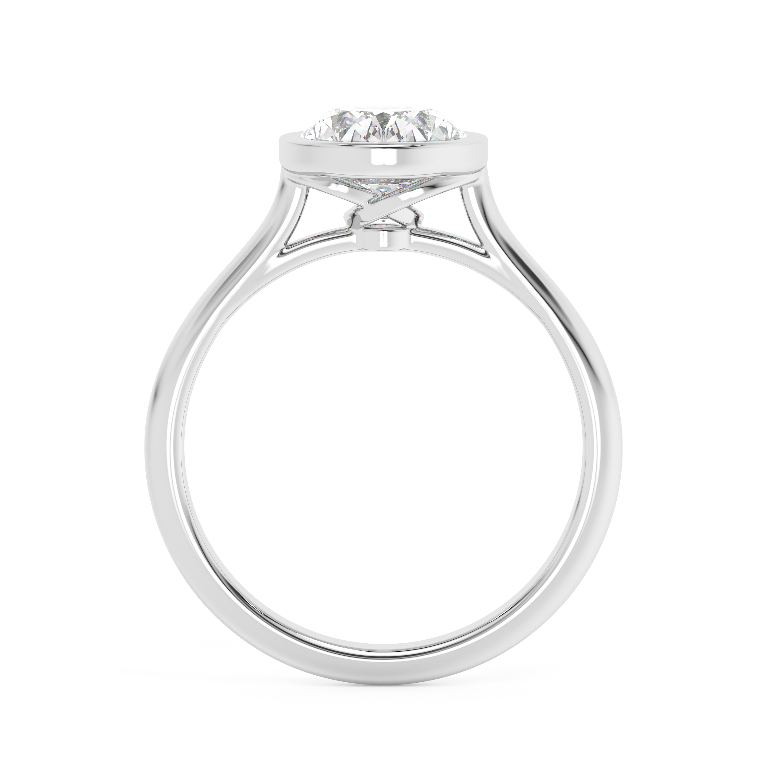 Emerald Solitaire Lab Grown Diamond Engagement Ring