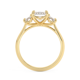 Emerald Solitaire Lab Grown Diamond Engagement Ring
