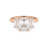 Emerald Solitaire Lab Grown Diamond Engagement Ring