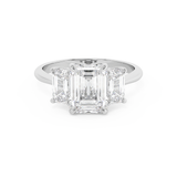 Emerald Solitaire Lab Grown Diamond Engagement Ring