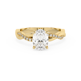 Emerald Solitaire Lab Grown Diamond Engagement Ring