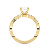 Emerald Solitaire Lab Grown Diamond Engagement Ring