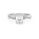 Emerald Solitaire Lab Grown Diamond Engagement Ring