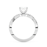 Emerald Solitaire Lab Grown Diamond Engagement Ring