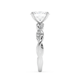 Emerald Solitaire Lab Grown Diamond Engagement Ring
