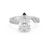 Emerald Solitaire Lab Grown Diamond Engagement Ring