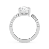 Emerald Solitaire Lab Grown Diamond Engagement Ring