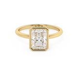 Emerald Solitaire Lab Grown Diamond Engagement Ring
