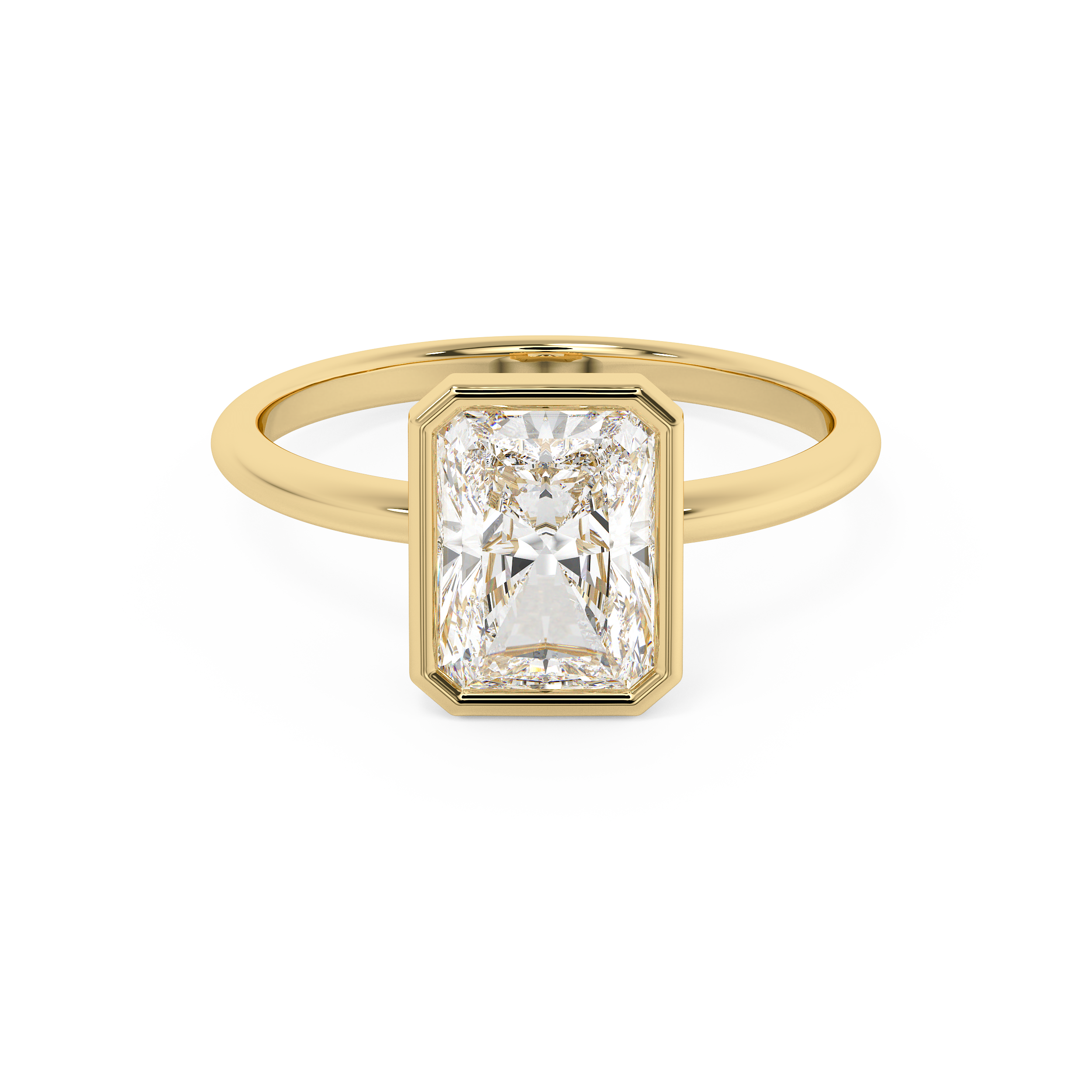 Emerald Solitaire Lab Grown Diamond Engagement Ring
