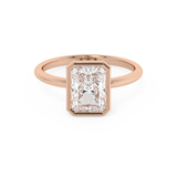 Emerald Solitaire Lab Grown Diamond Engagement Ring