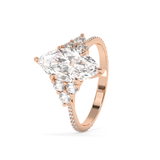 Emerald Solitaire Lab Grown Diamond Engagement Ring