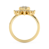 Emerald Solitaire Lab Grown Diamond Engagement Ring