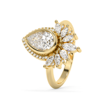 Emerald Solitaire Lab Grown Diamond Engagement Ring
