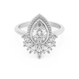 Emerald Solitaire Lab Grown Diamond Engagement Ring