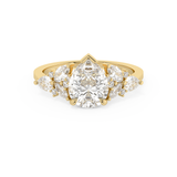 Emerald Solitaire Lab Grown Diamond Engagement Ring