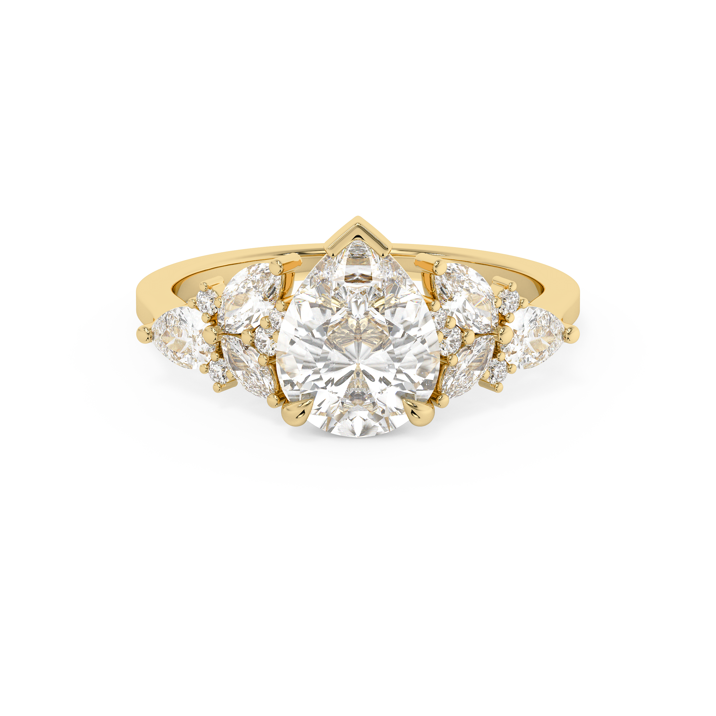 Emerald Solitaire Lab Grown Diamond Engagement Ring