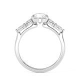 Emerald Solitaire Lab Grown Diamond Engagement Ring