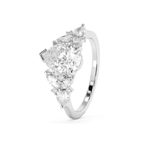 Emerald Solitaire Lab Grown Diamond Engagement Ring