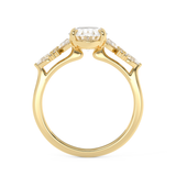 Emerald Solitaire Lab Grown Diamond Engagement Ring