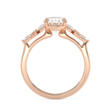 Emerald Solitaire Lab Grown Diamond Engagement Ring