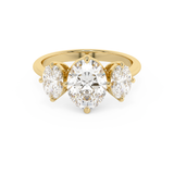 Emerald Solitaire Lab Grown Diamond Engagement Ring