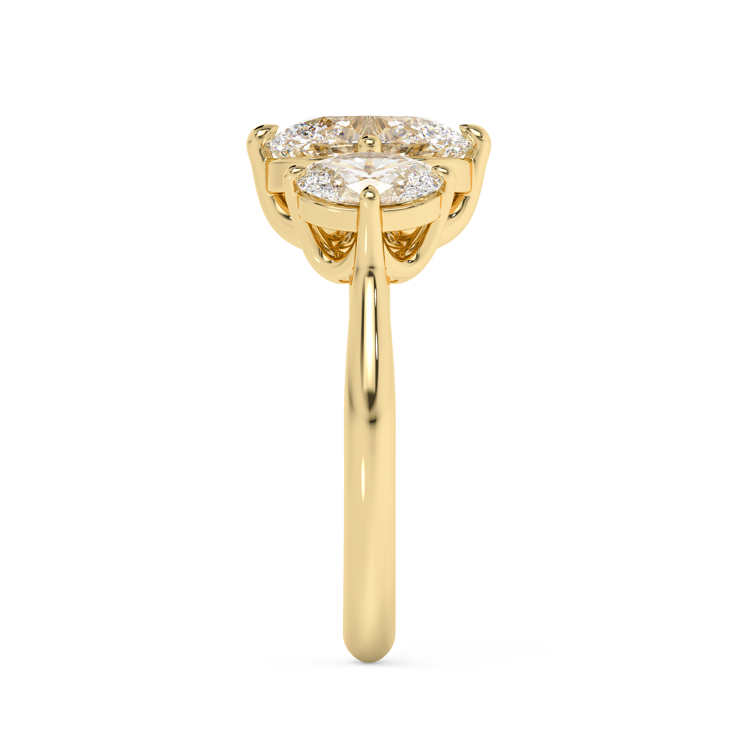 Emerald Solitaire Lab Grown Diamond Engagement Ring