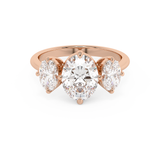 Emerald Solitaire Lab Grown Diamond Engagement Ring