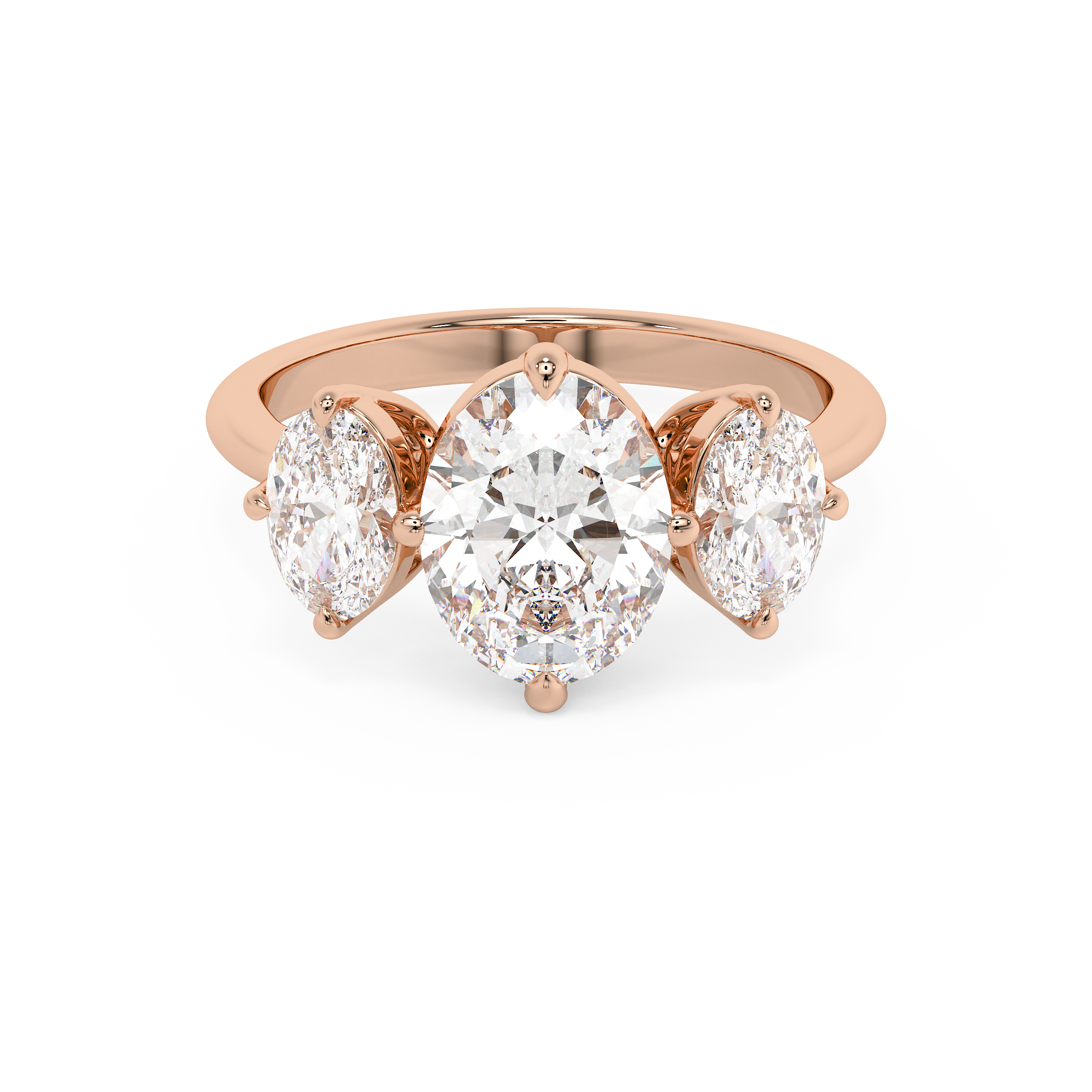 Emerald Solitaire Lab Grown Diamond Engagement Ring