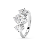 Emerald Solitaire Lab Grown Diamond Engagement Ring