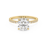 Emerald Solitaire Lab Grown Diamond Engagement Ring