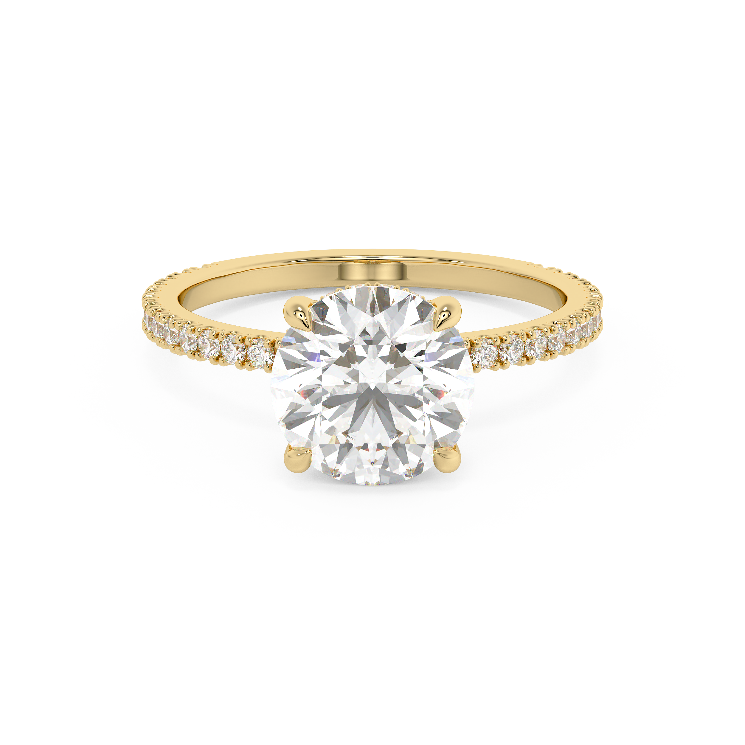 Emerald Solitaire Lab Grown Diamond Engagement Ring