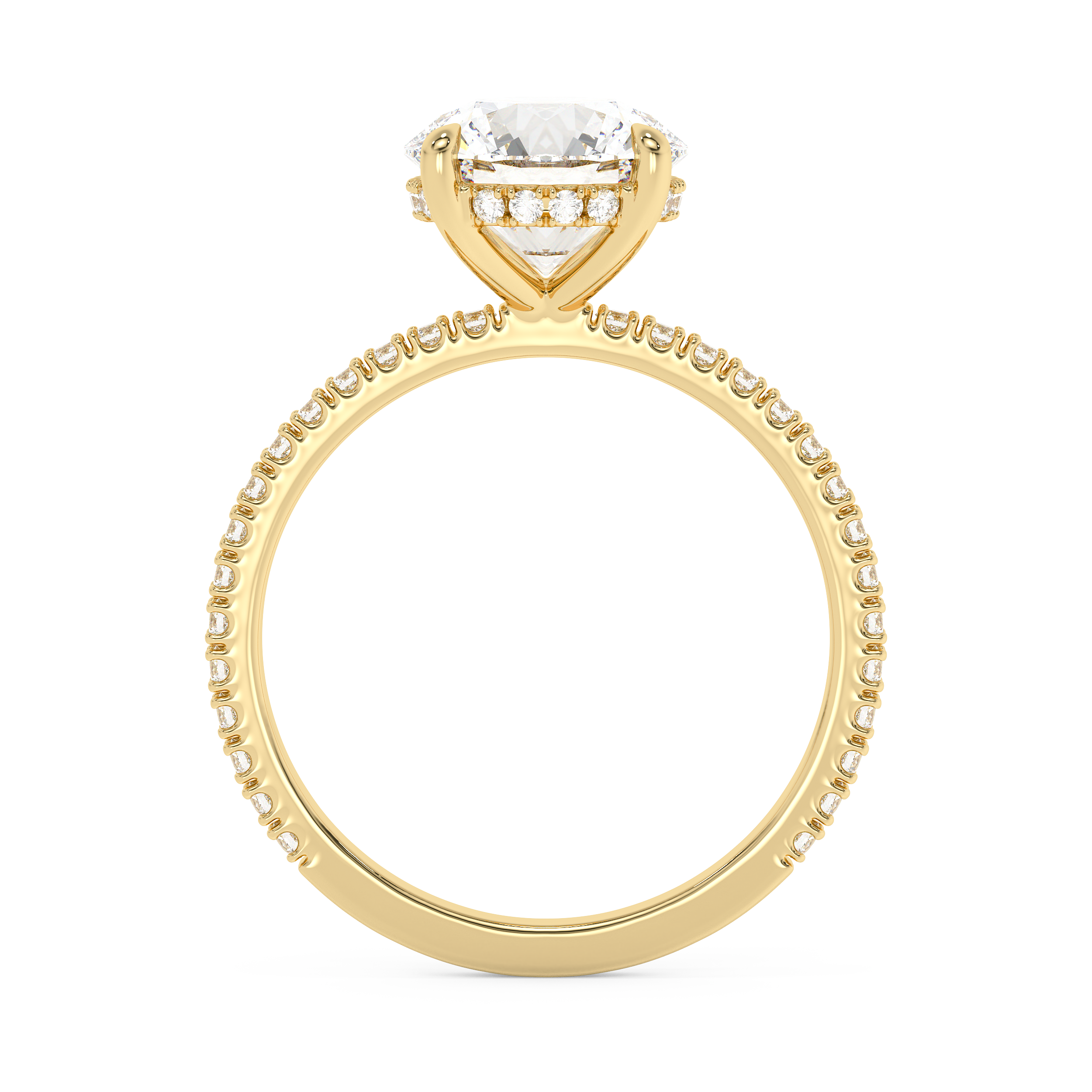 Emerald Solitaire Lab Grown Diamond Engagement Ring