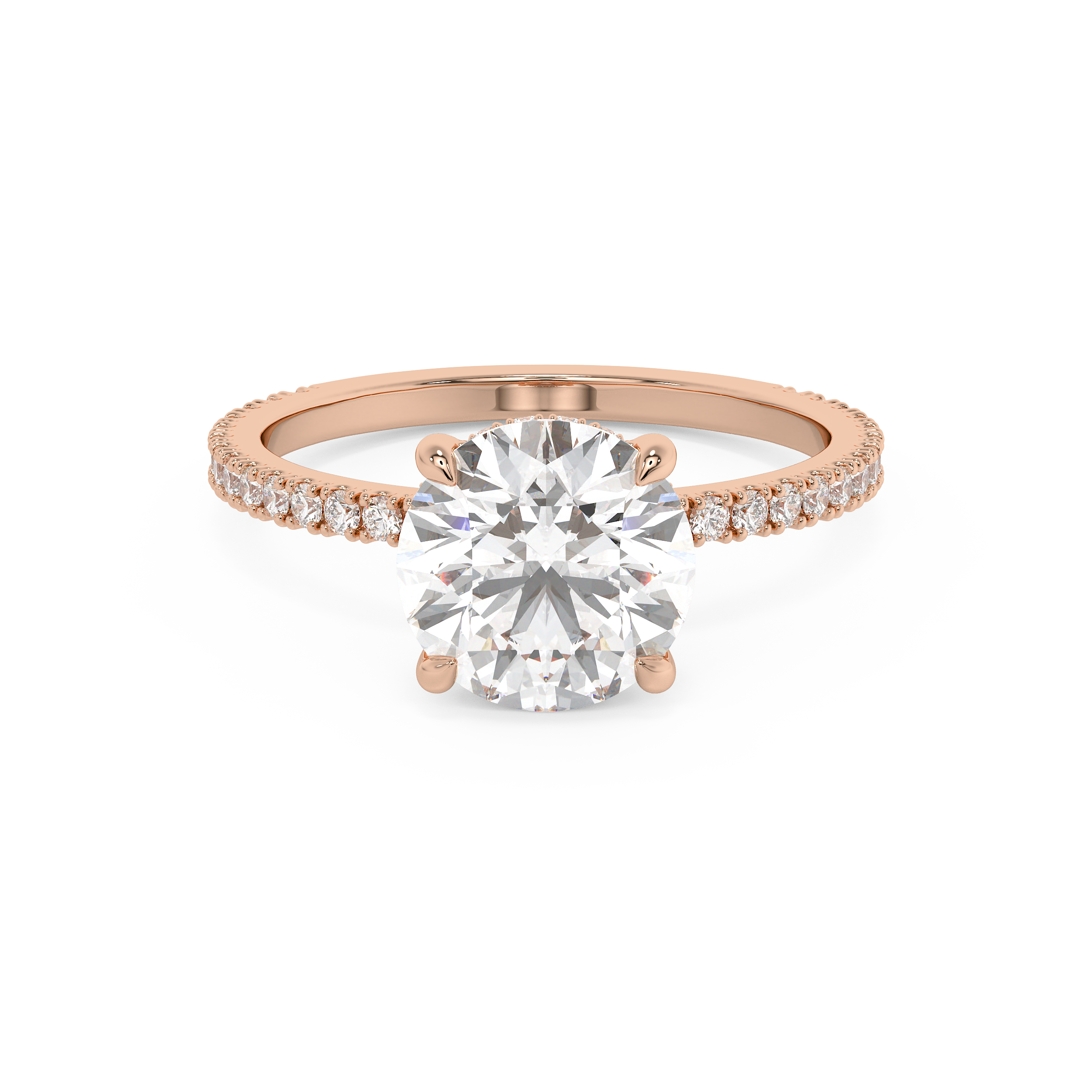 Emerald Solitaire Lab Grown Diamond Engagement Ring