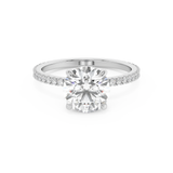 Emerald Solitaire Lab Grown Diamond Engagement Ring